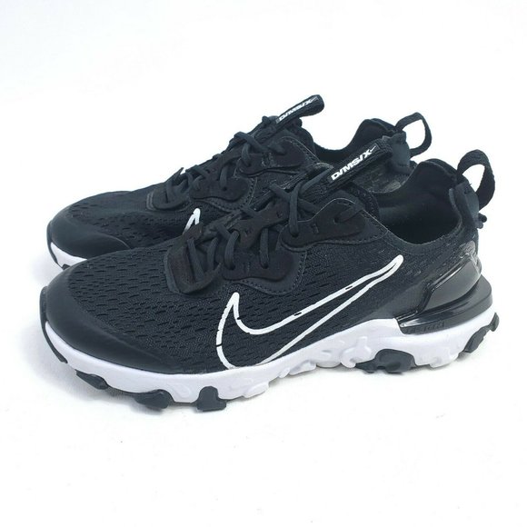 Nike React Vision Big Kids Youth 6Y Running Shoes CD6888-006 Black White Low - Picture 7 of 11